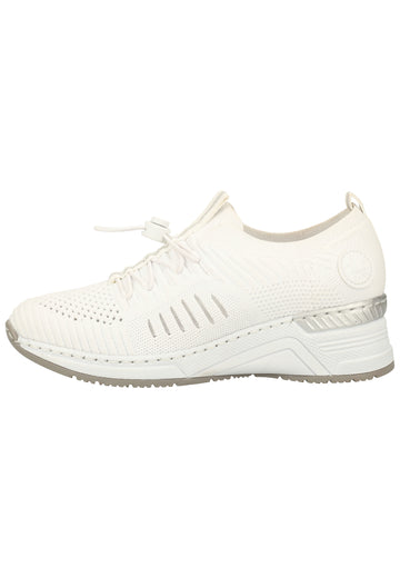 Rieker Sneaker Lederimitat/Textil Weiß - surf4shoes