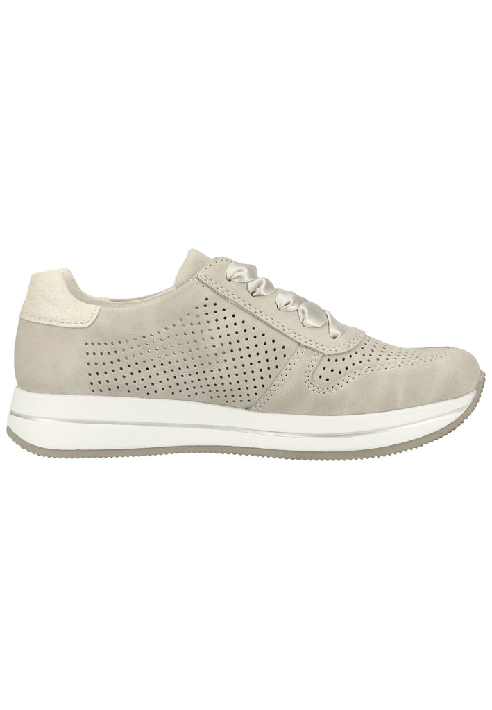 Rieker Sneaker Lederimitat Grau/Weiß - surf4shoes