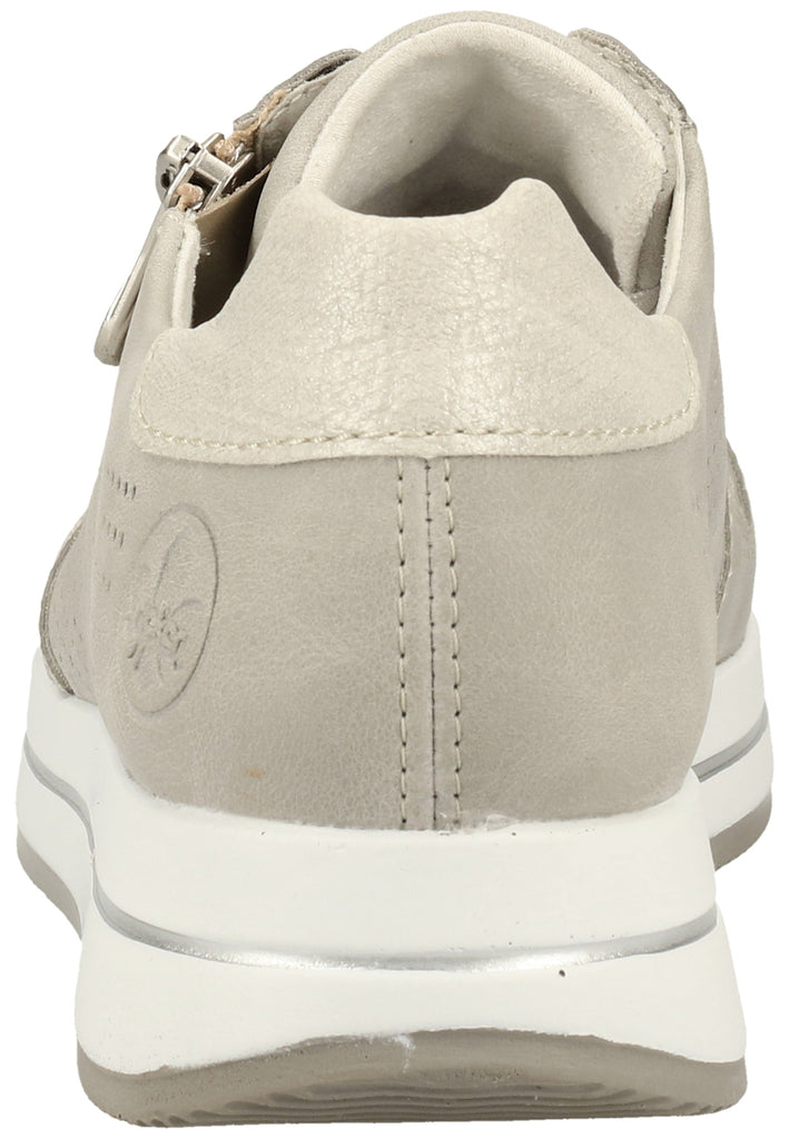 Rieker Sneaker Lederimitat Grau/Weiß - surf4shoes