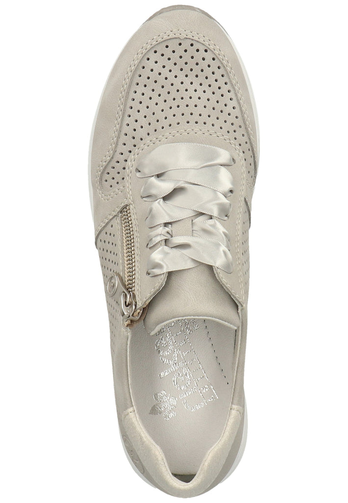 Rieker Sneaker Lederimitat Grau/Weiß - surf4shoes
