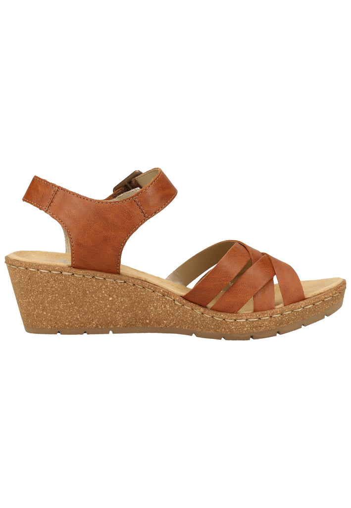 Rieker Sandalen Leder Cognac - surf4shoes