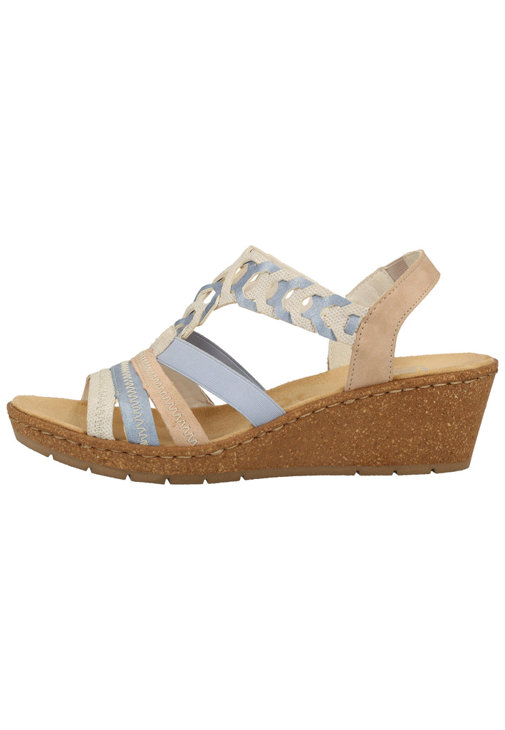 Rieker Sandalen Lederimitat Blau - surf4shoes