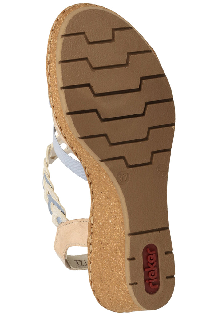 Rieker Sandalen Lederimitat Blau - surf4shoes