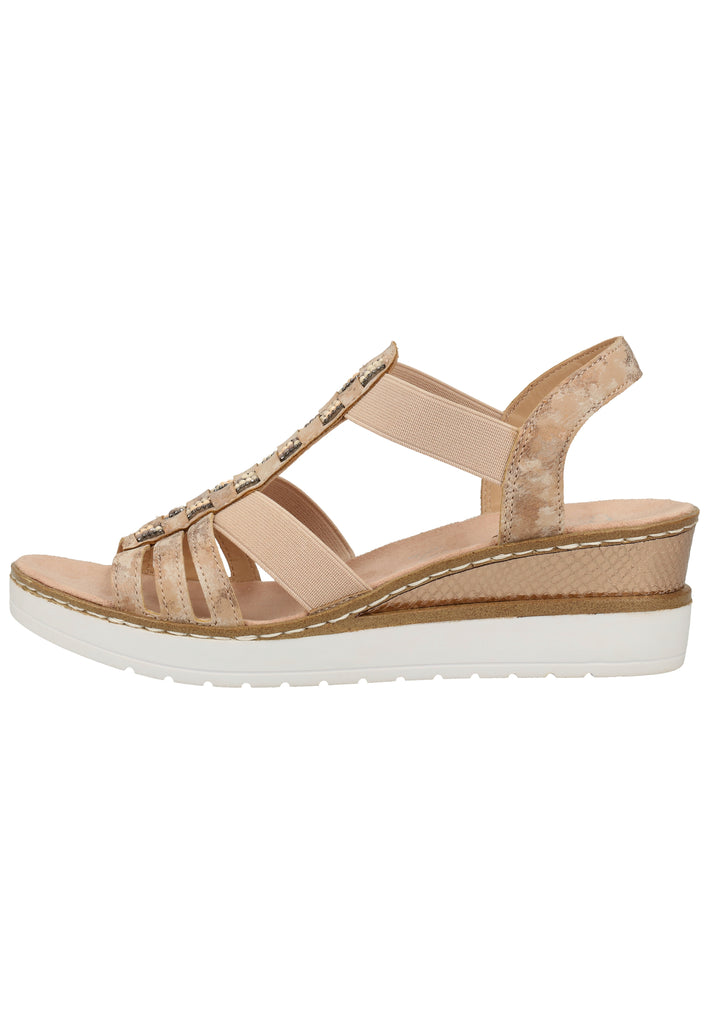 Rieker Sandalen Lederimitat Rosa - surf4shoes
