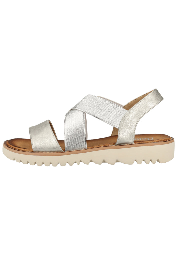 Rieker Sandalen Lederimitat Silber - surf4shoes