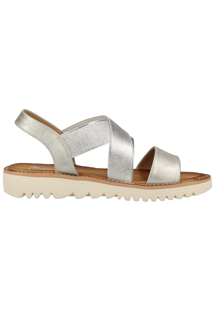 Rieker Sandalen Lederimitat Silber - surf4shoes