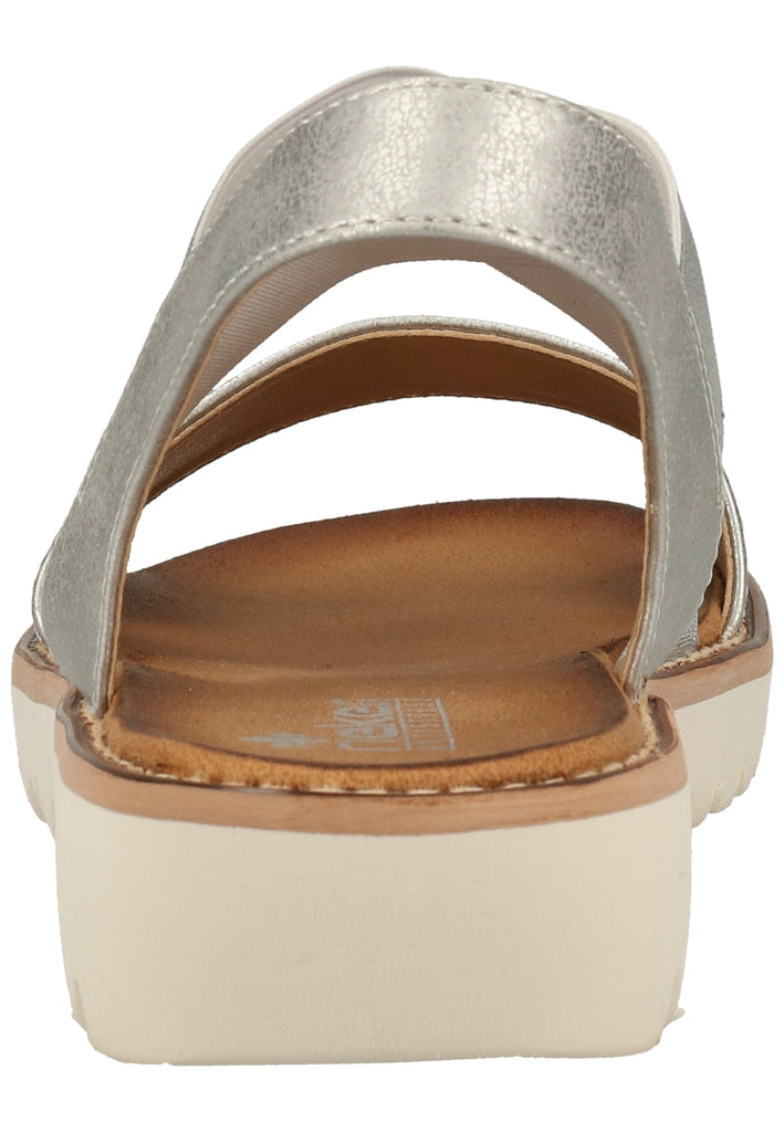 Rieker Sandalen Lederimitat Silber - surf4shoes