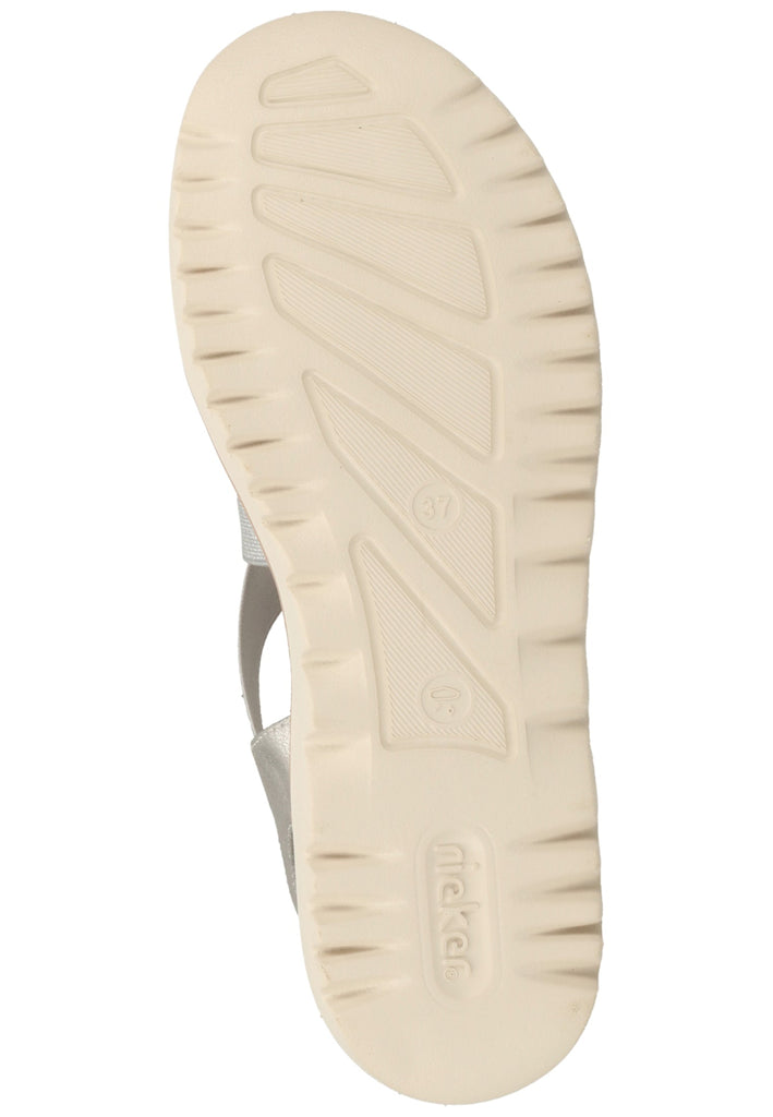 Rieker Sandalen Lederimitat Silber - surf4shoes