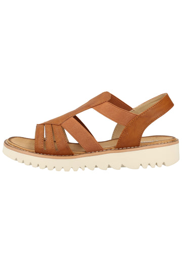 Rieker Sandalen Lederimitat Braun - surf4shoes
