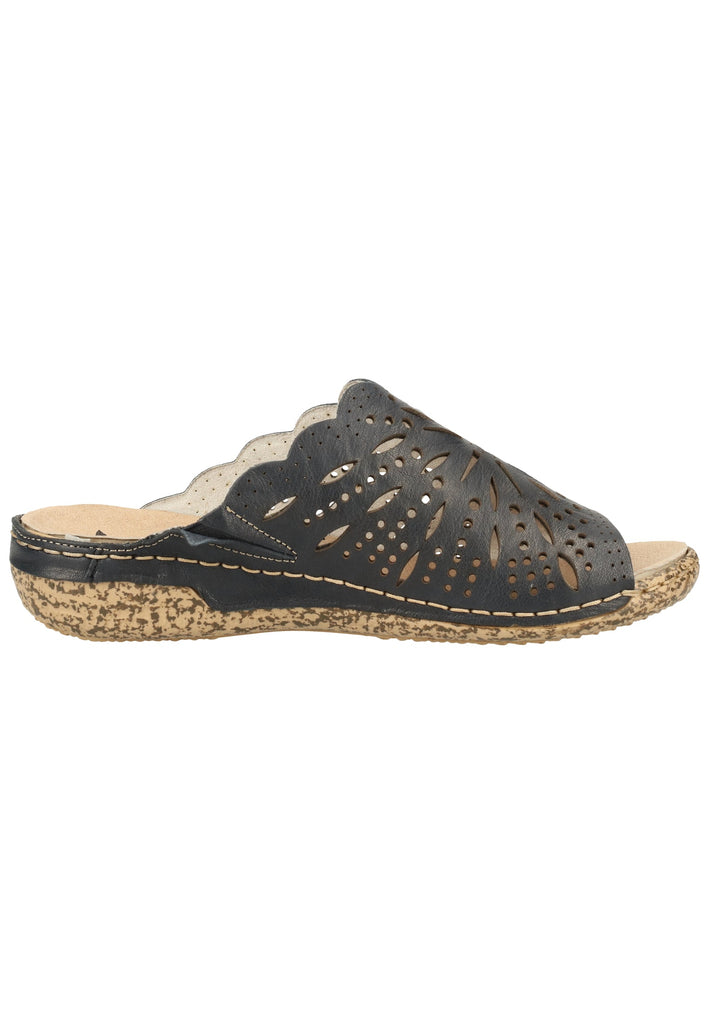 Rieker Pantoletten Glattleder Pazifik - surf4shoes