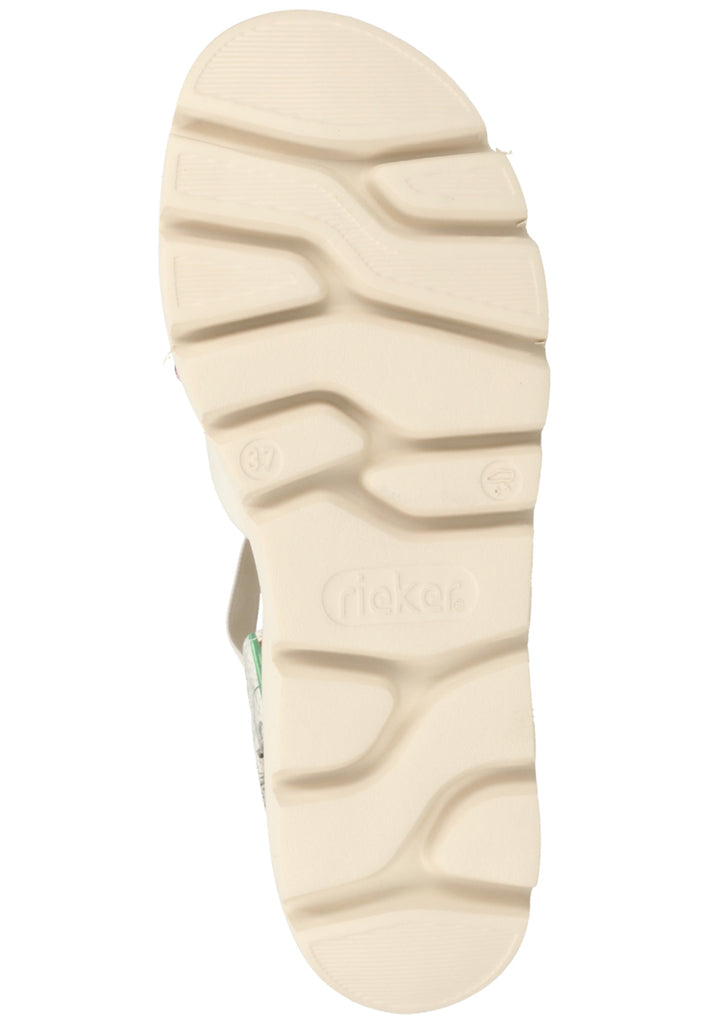 Rieker Sandalen Lederimitat Weiß - surf4shoes