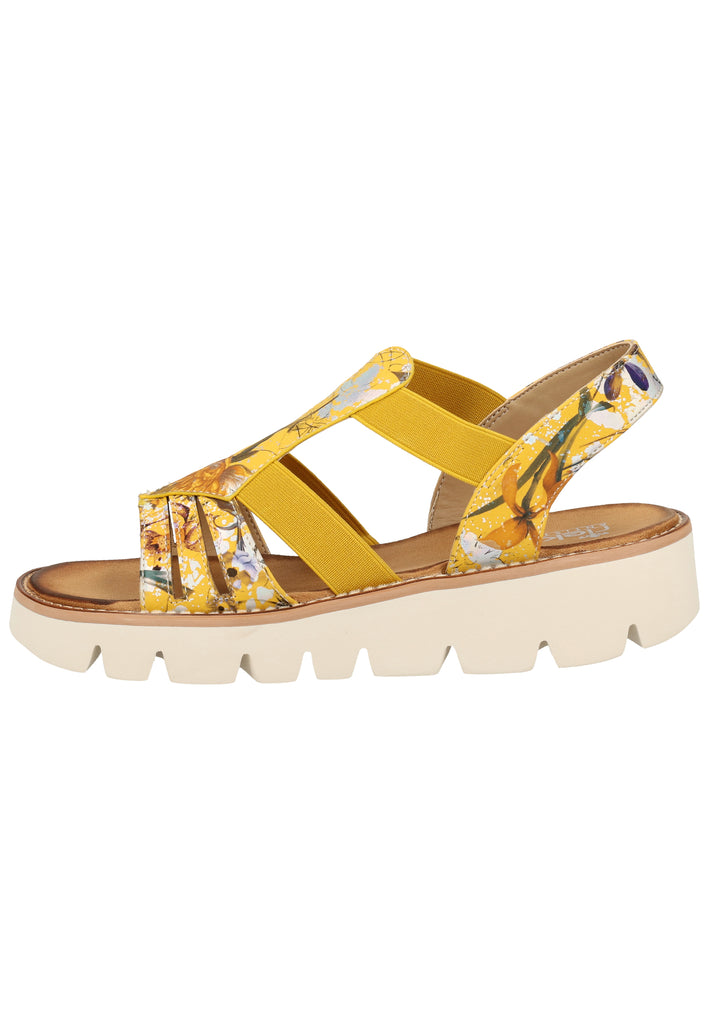 Rieker Sandalen Lederimitat Gelb - surf4shoes
