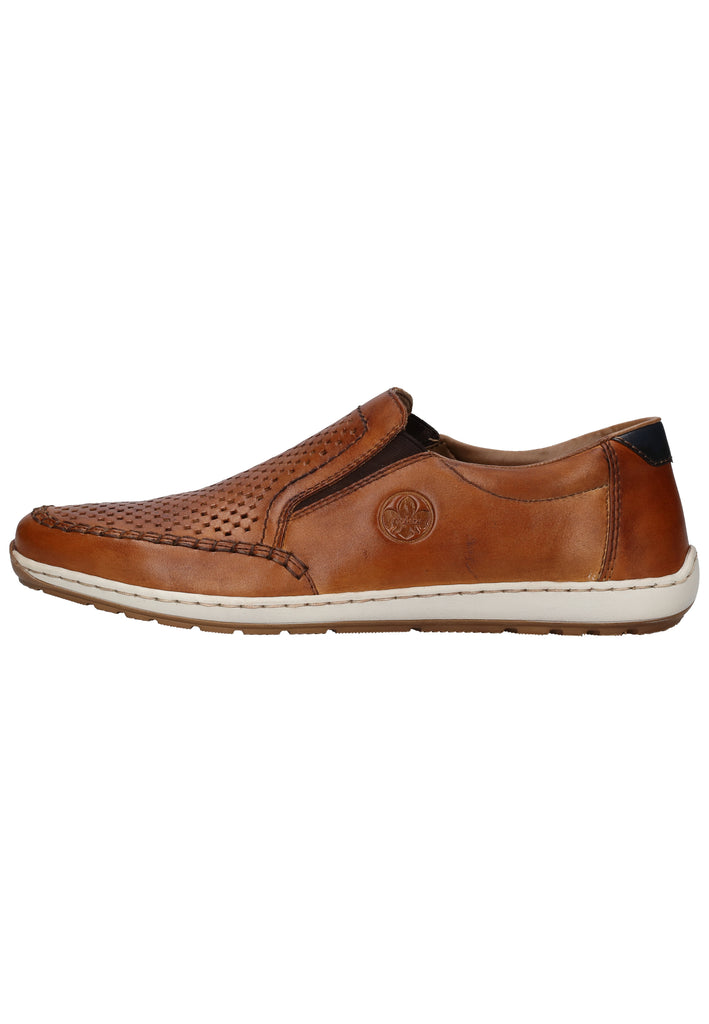 Rieker Slipper Leder Braun - surf4shoes