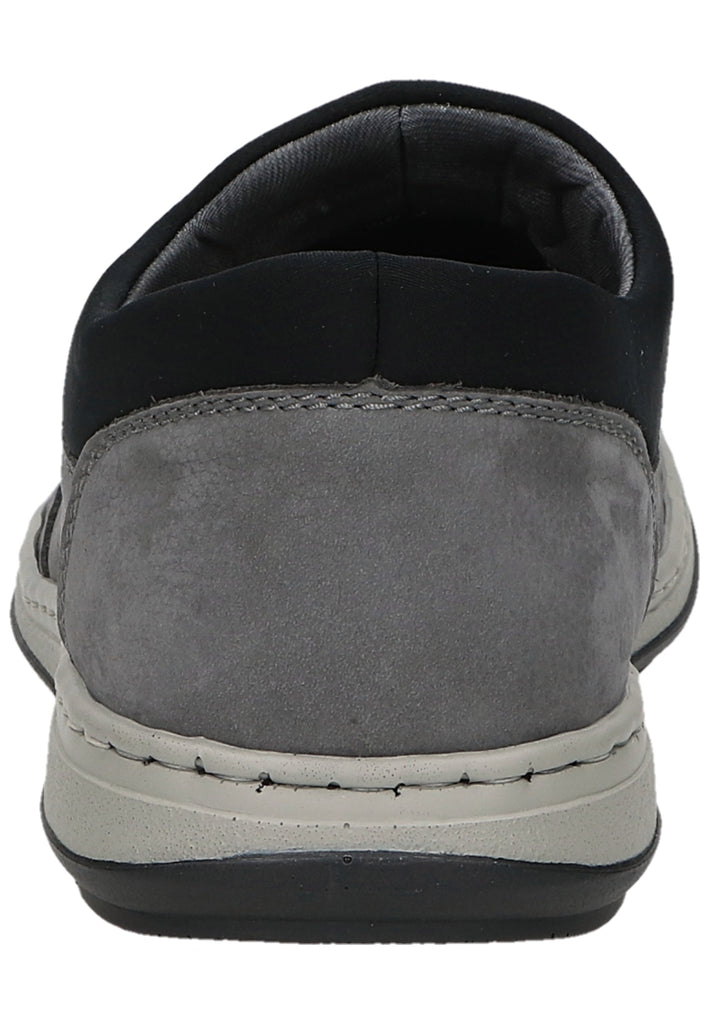 Rieker Slipper Leder/Synthetik Grau/Schwarz - surf4shoes