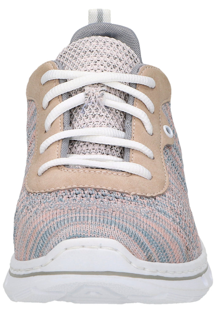 Rieker Sneaker Lederimitat/Textil Blau/Pink - surf4shoes