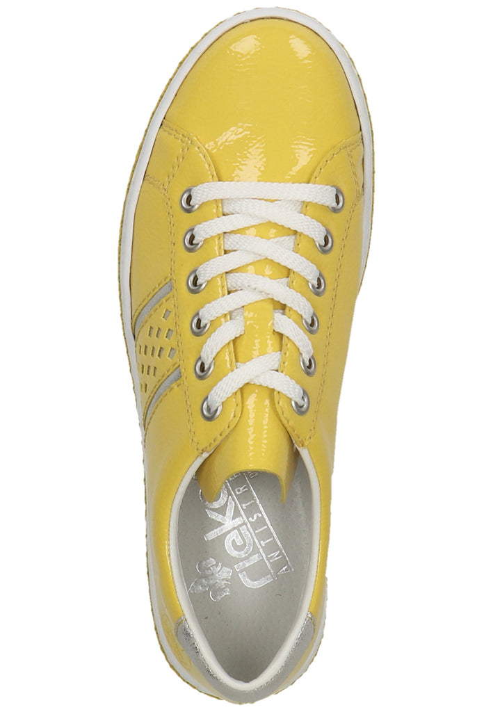 Rieker Sneaker Lederimitat Gelb - surf4shoes
