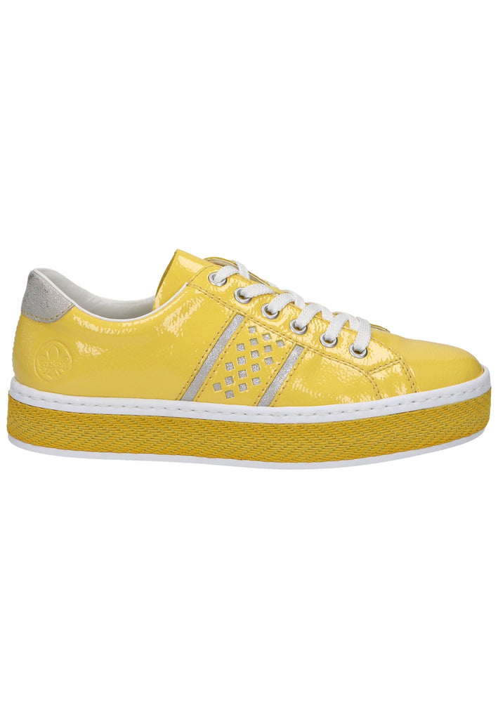 Rieker Sneaker Lederimitat Gelb - surf4shoes