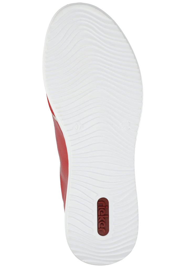 Rieker Sneaker Lederimitat Rot - surf4shoes