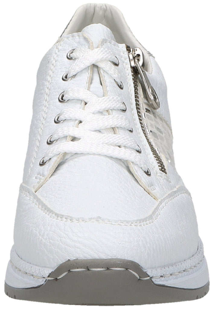 Rieker Sneaker Lederimitat Weiß/Silber - surf4shoes