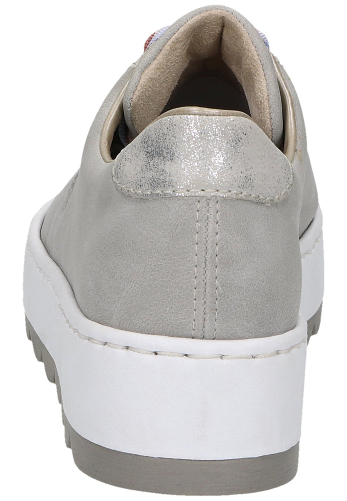 Rieker Sneaker Lederimitat Grau/Silber - surf4shoes