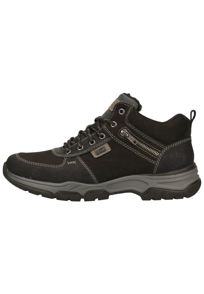 Rieker Stiefelette Lederimitat Schwarz Warmfutter - surf4shoes