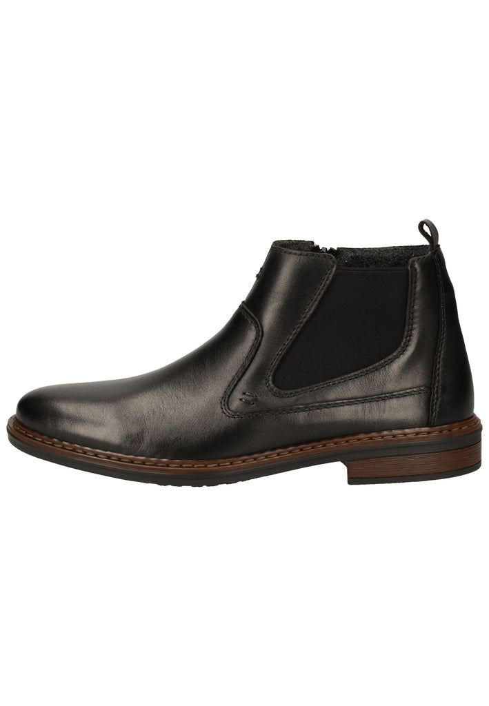 Rieker Stiefelette Leder Schwarz - surf4shoes