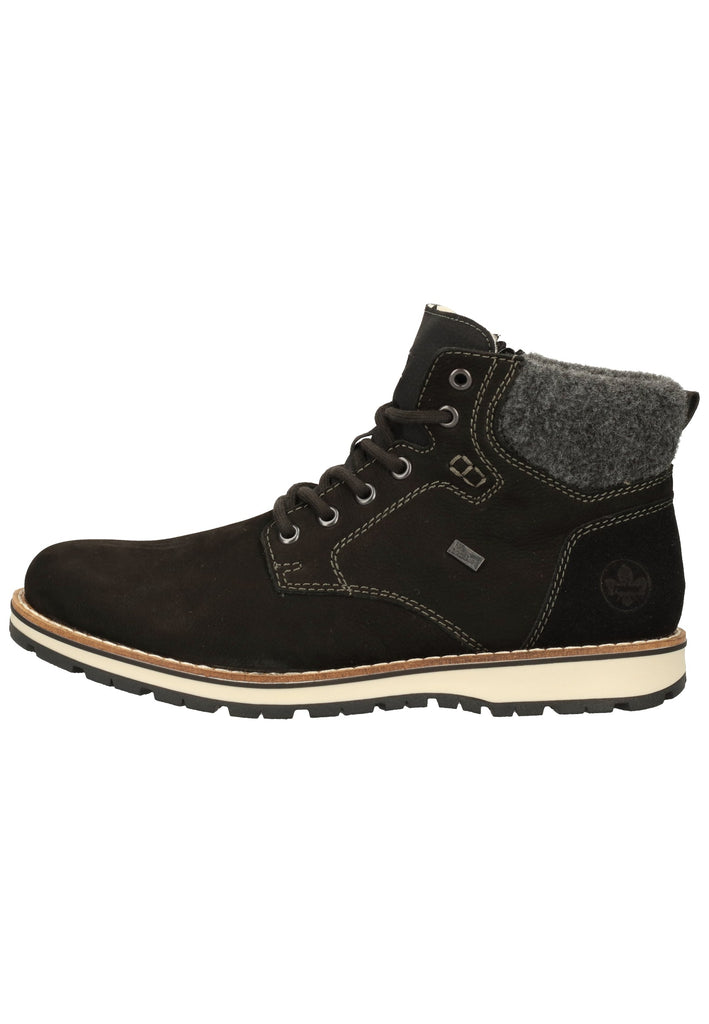 Rieker Stiefelette Leder/Synthetik Schwarz/Anthrazit Warmfutter - surf4shoes