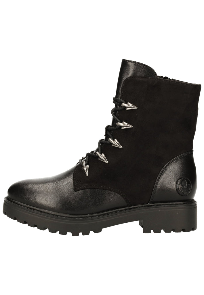 Rieker Stiefelette Lederimitat Schwarz Warmfutter - surf4shoes