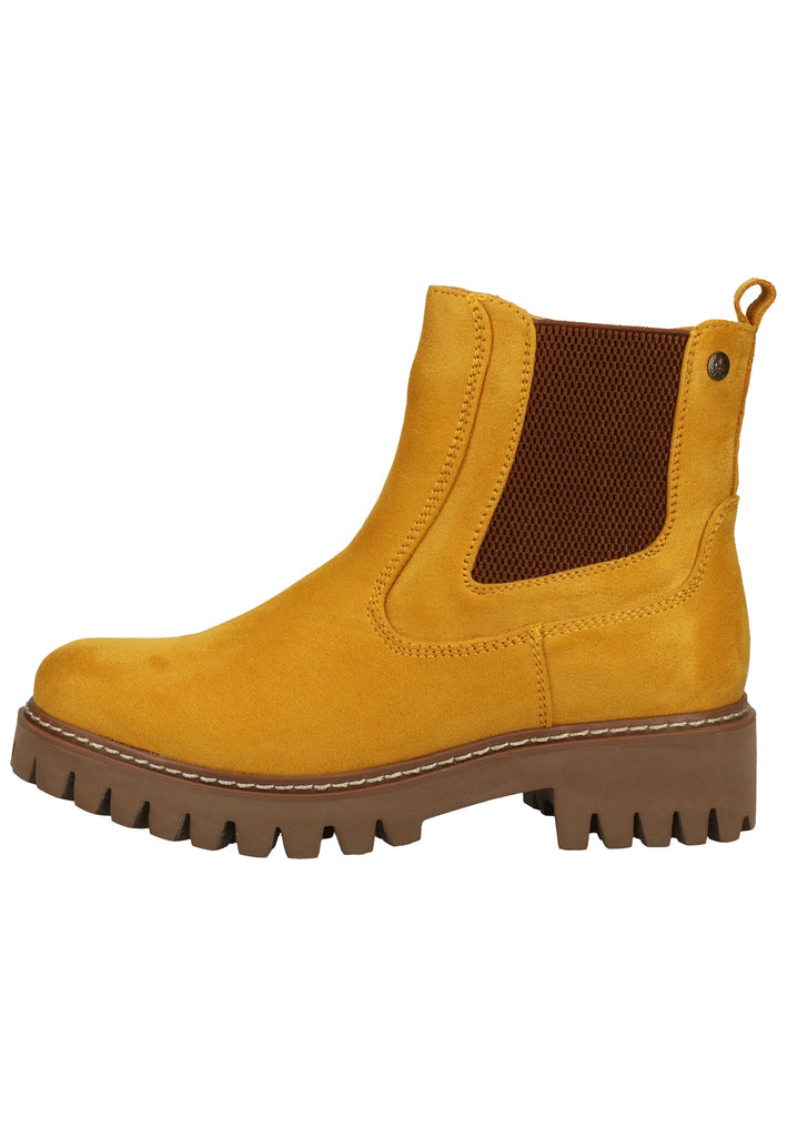Rieker Stiefelette Lederimitat Gelb Warmfutter - surf4shoes