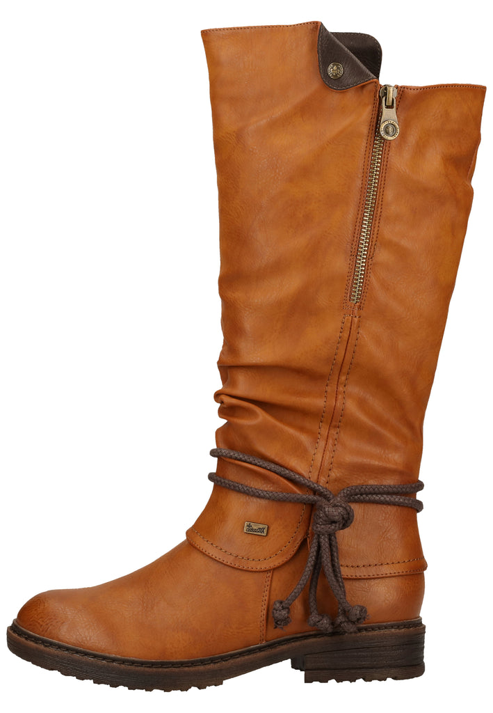 Rieker Stiefel Lederimitat Braun Warmfutter - surf4shoes