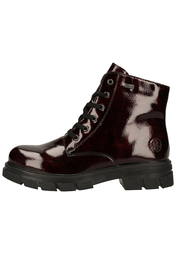 Rieker Stiefelette Lederimitat Bordeaux Warmfutter - surf4shoes