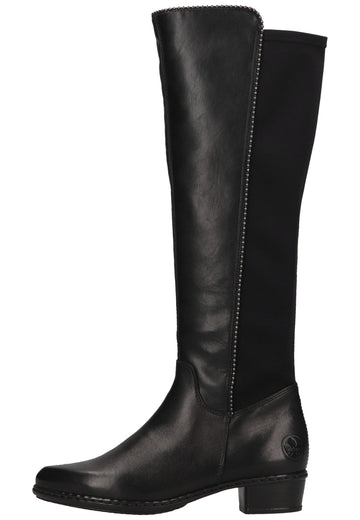 Rieker Stiefel Lederimitat Schwarz - surf4shoes