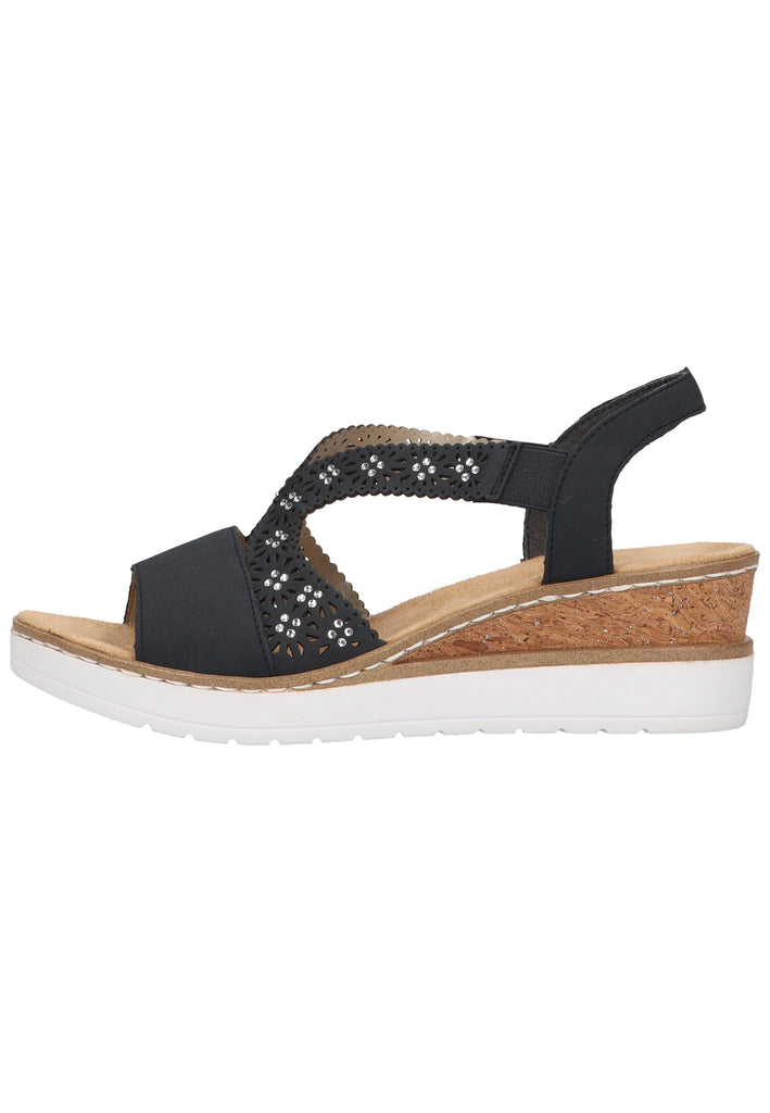 Rieker Sandalen Lederimitat Pazifik - surf4shoes