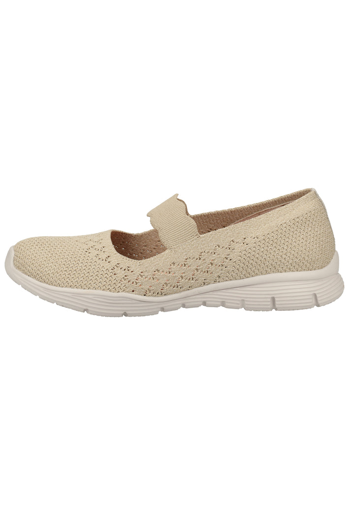 Skechers Ballerinas Textil Beige - surf4shoes
