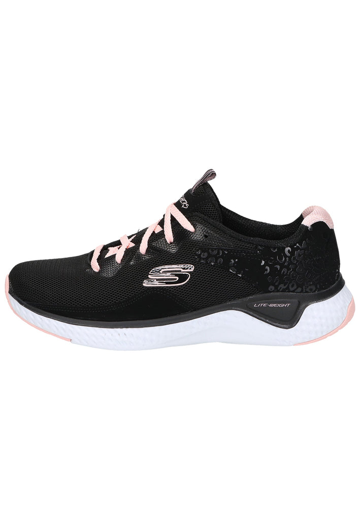 Skechers Sneaker Leder/Textil Schwarz/Pink - surf4shoes