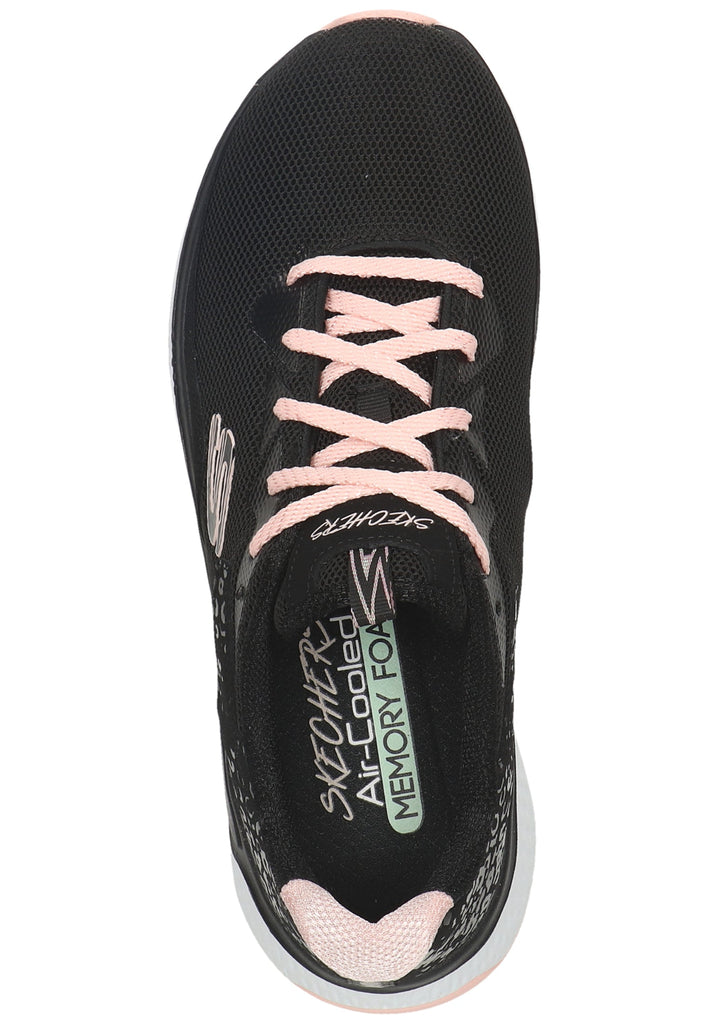 Skechers Sneaker Leder/Textil Schwarz/Pink - surf4shoes