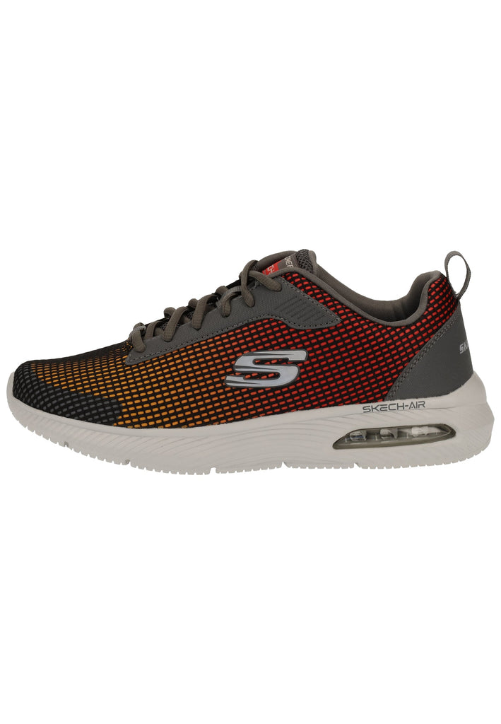 Skechers Sneaker Lederimitat/Textil Grau/Rot - surf4shoes
