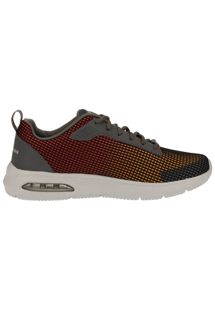 Skechers Sneaker Lederimitat/Textil Grau/Rot - surf4shoes