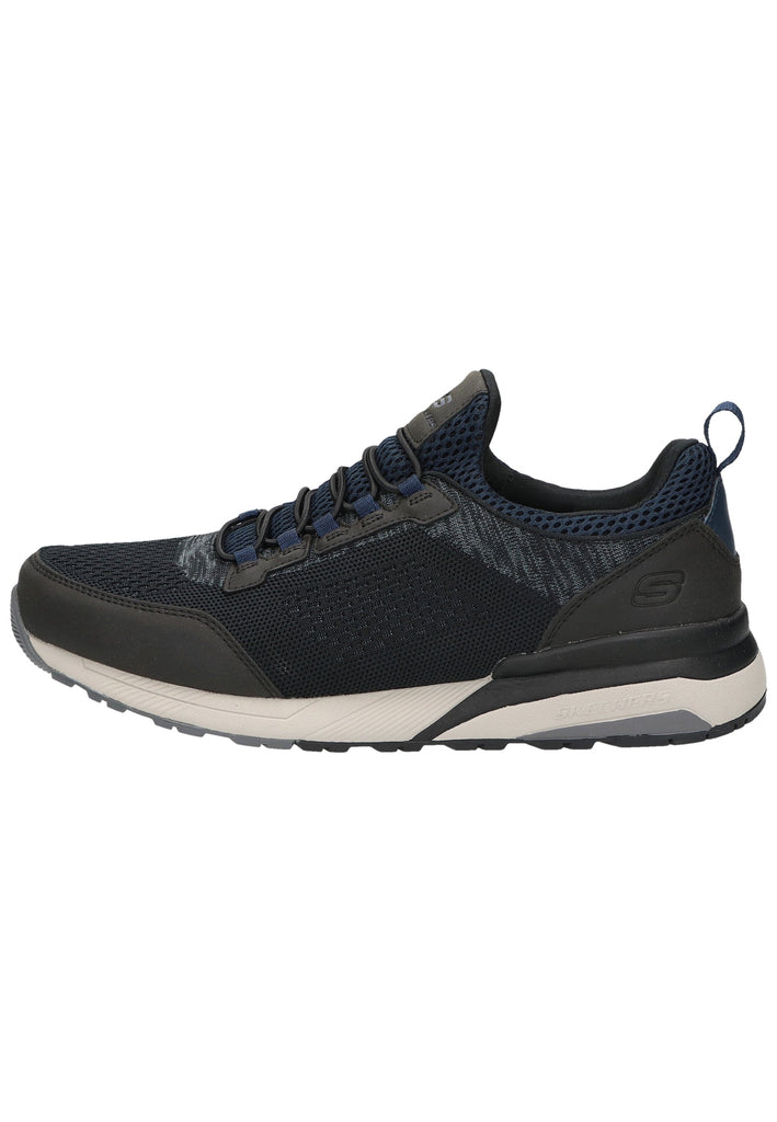 Skechers Sneaker Lederimitat/Mesh Schwarz/Blau - surf4shoes