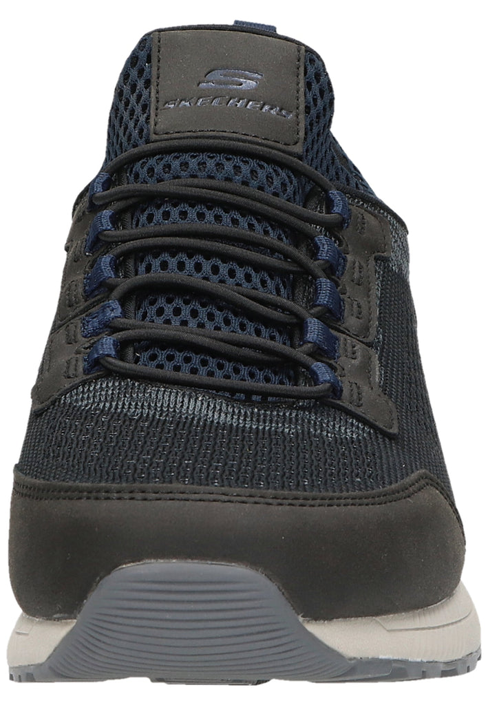 Skechers Sneaker Lederimitat/Mesh Schwarz/Blau - surf4shoes
