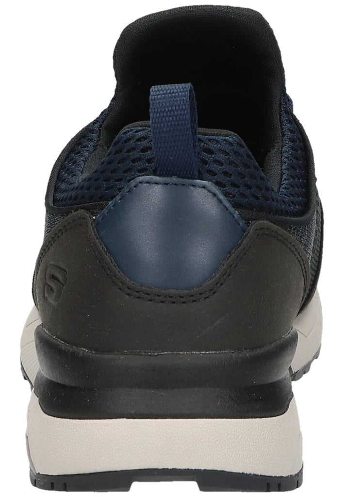 Skechers Sneaker Lederimitat/Mesh Schwarz/Blau - surf4shoes