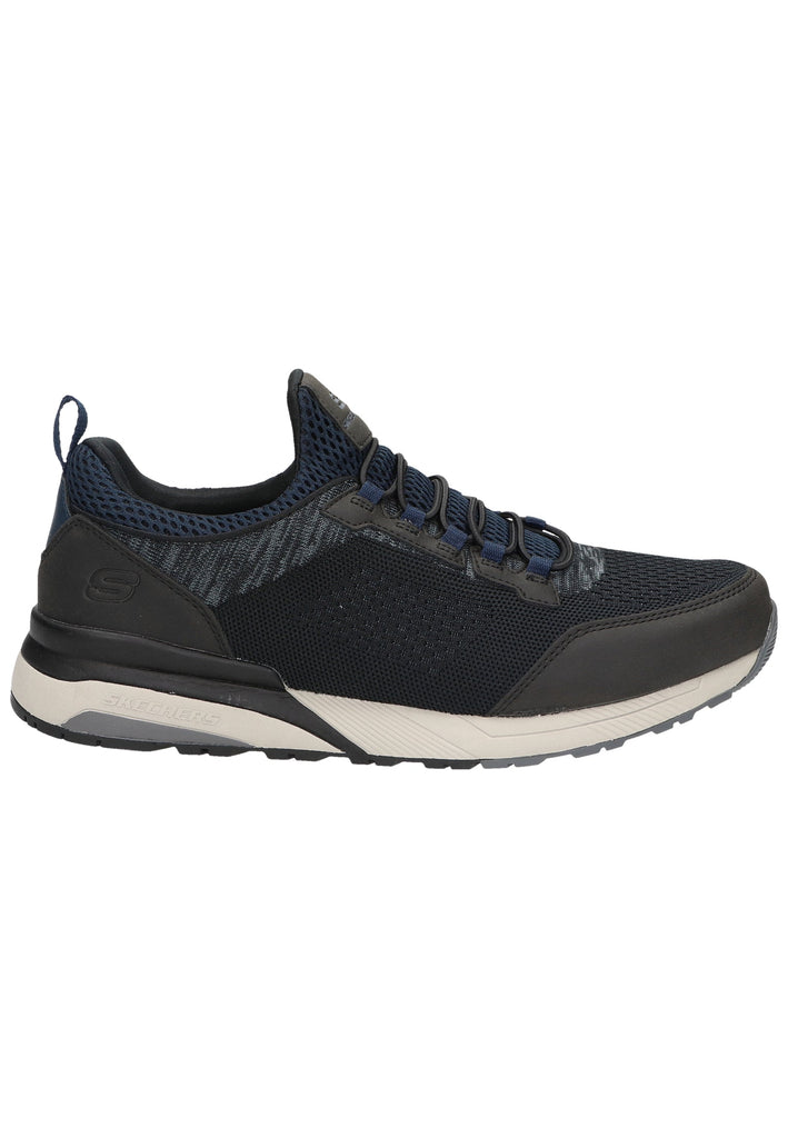 Skechers Sneaker Lederimitat/Mesh Schwarz/Blau - surf4shoes