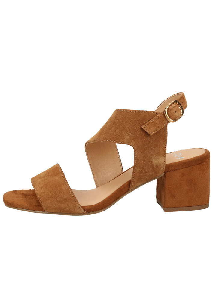SPM Sandalen Veloursleder Cognac - surf4shoes