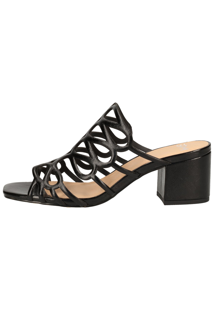 SPM Pantoletten Lederimitat Schwarz - surf4shoes
