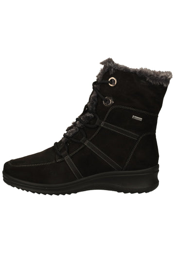 ara Stiefelette Textil Schwarz/Grau Warmfutter - surf4shoes