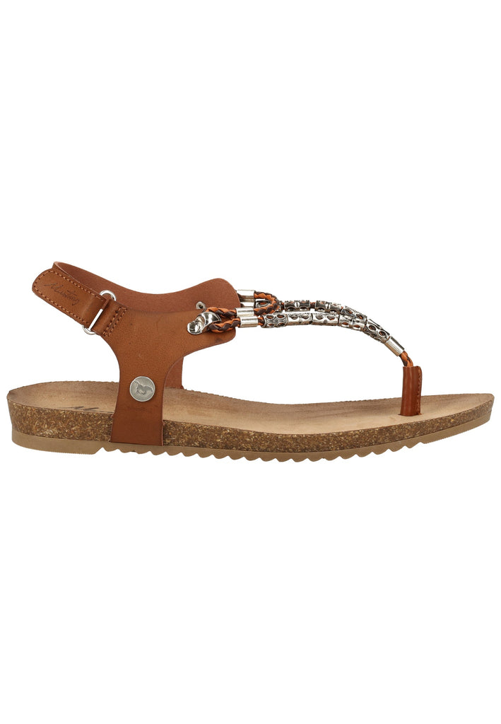 Mustang Sandalen Lederimitat Braun - surf4shoes