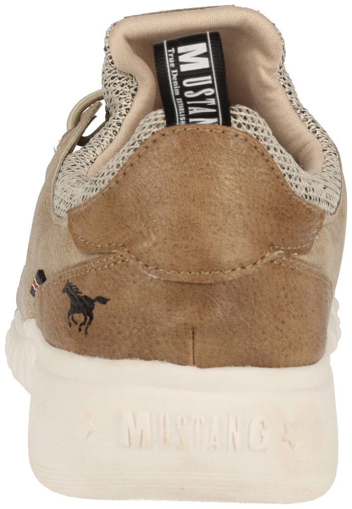 Mustang Halbschuhe Lederimitat/Textil Taupe - surf4shoes
