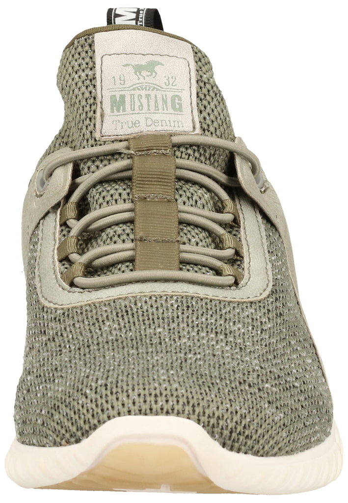 Mustang Halbschuhe Lederimitat/Textil Dunkelgrün - surf4shoes