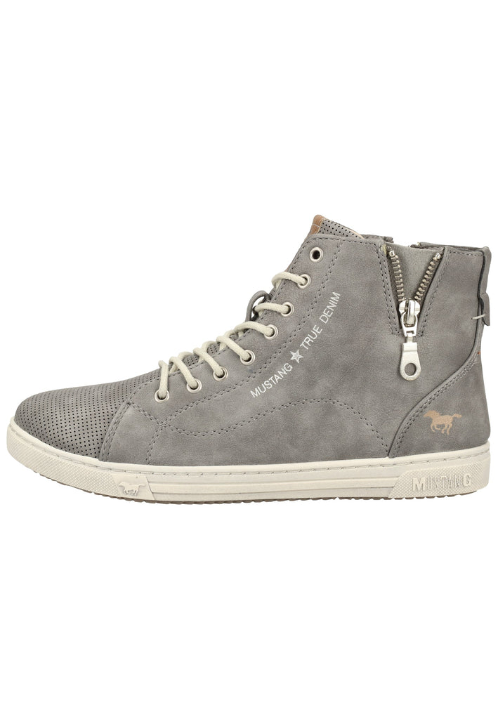 Mustang Sneaker Lederimitat/Textil Grau - surf4shoes