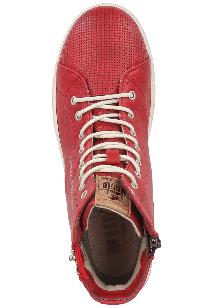 Mustang Sneaker Lederimitat/Textil Rot - surf4shoes